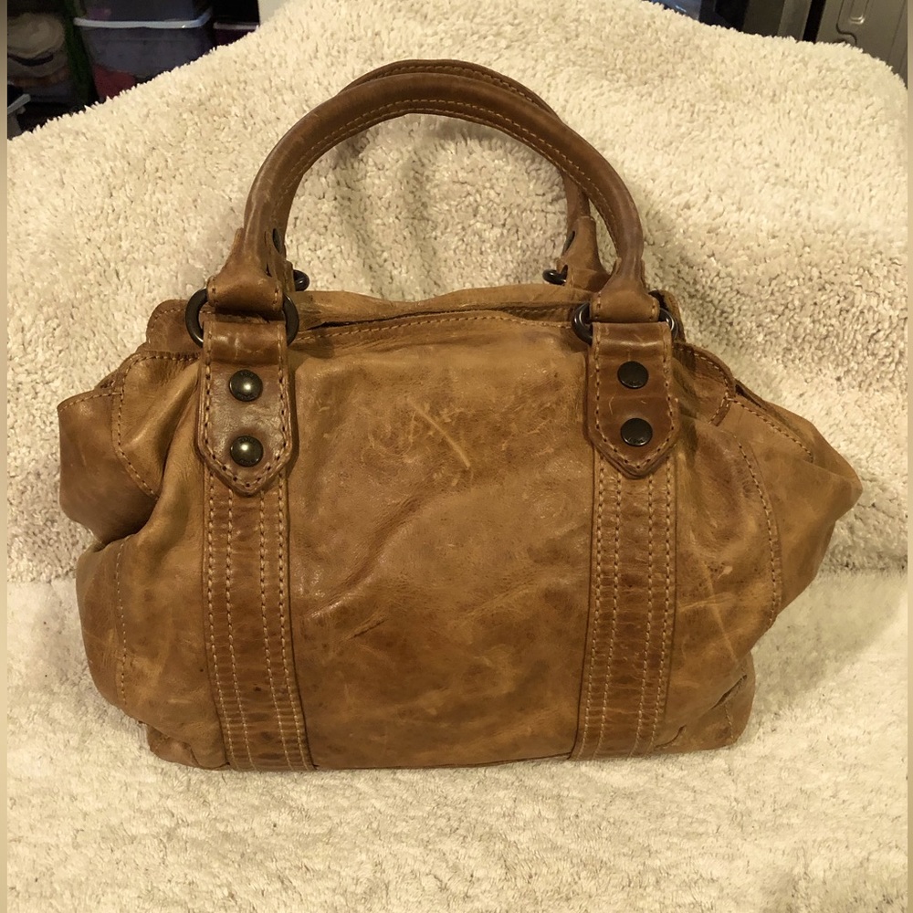 FRYE Melissa Tote - Beige Leather